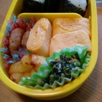 幼稚園の子のお弁当に入れました。食べてくれるかな♪